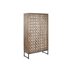 Cupboard Home ESPRIT Brown Black Silver 90 x 38 x 170 cm