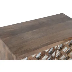 Sideboard Home ESPRIT Brown Black Silver Natural Mango wood Mirror 80 x 38 x 80 cm