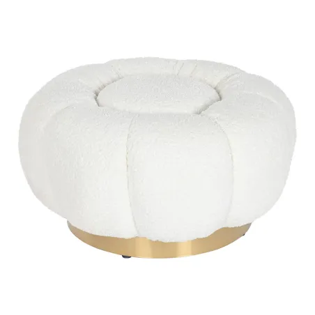 Jalkatuki Home ESPRIT Valkoinen Polyesteri Metalli 65 x 65 x 35 cm
