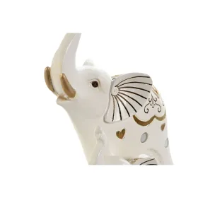 Dekoratīvās figūriņas Home ESPRIT Balts Bronza Zilonis Romantiski 11 x 8 x 19 cm