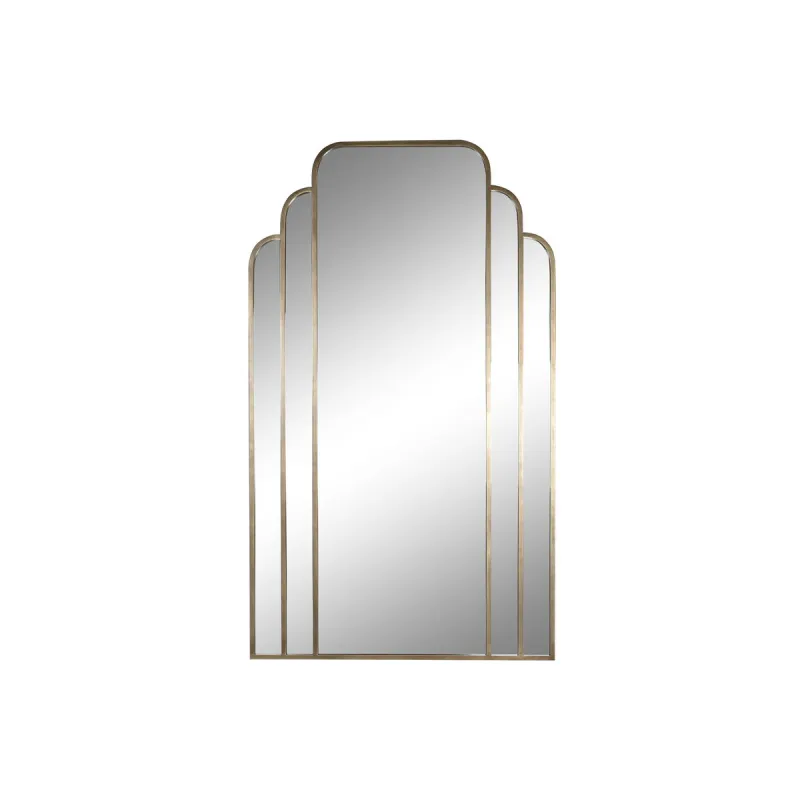 Seinapeegel Home ESPRIT Kuldne Kristall Raud Kaasaegne 122 x 3 x 208 cm