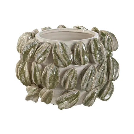 Lauakaunistus Home ESPRIT Valge Roheline Keraamiline Keraamika 30 x 30 x 20 cm
