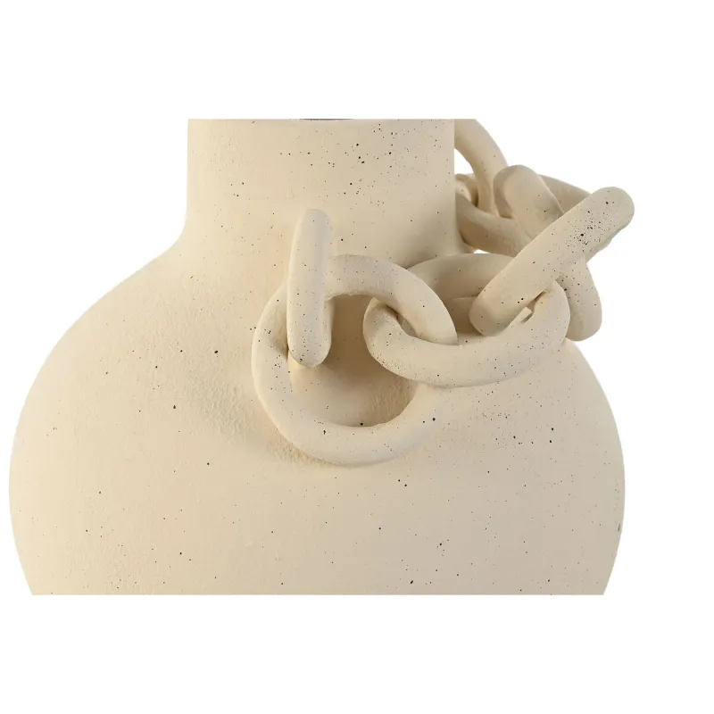 Vaas Home ESPRIT Valge Keraamiline Keraamika Kaasaegne 22 x 22 x 22 cm