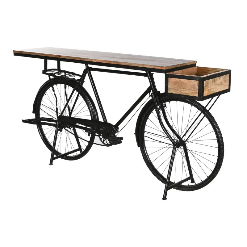 Konsolė Home ESPRIT Geltona Ruda Juoda Geležis Mango mediena 195 x 40 x 91 cm