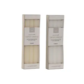 Candle Set Home ESPRIT White Beige 98 g 2 x 2 x 25 cm (2 Units) (3)