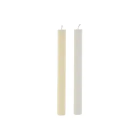 Набор свечей Home ESPRIT Белый Бежевый 98 g 2 x 2 x 25 cm (2 штук) (3)