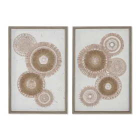 Полотно Home ESPRIT Белый Натуральный Boho 40 x 3 x 60 cm (2 штук)