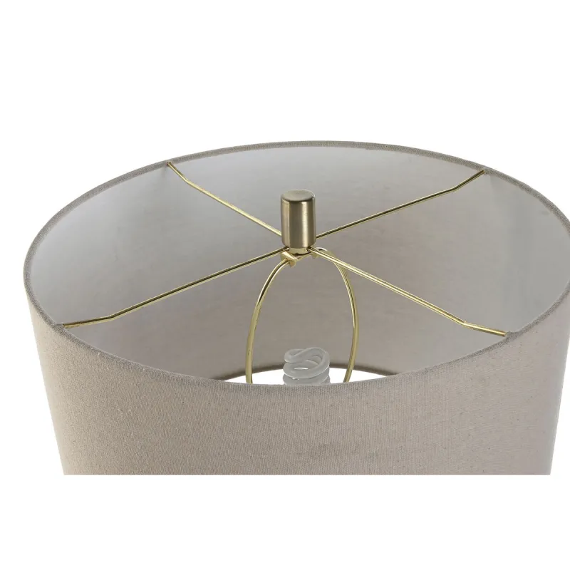 Galda lampa Home ESPRIT Bēšs Bronza