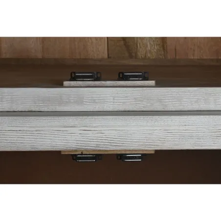 Rhythm stendas Home ESPRIT Balta Stiklas Mango mediena 200 x 45 x 230 cm
