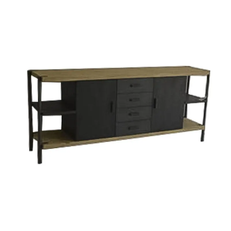 Bufete Home ESPRIT Melns Dabisks Metāls Egle 180 x 45 x 80 cm 186 x 45 x 80 cm