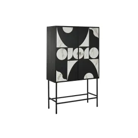 Cupboard Home ESPRIT White Black Metal Fir 100 x 40 x 170 cm