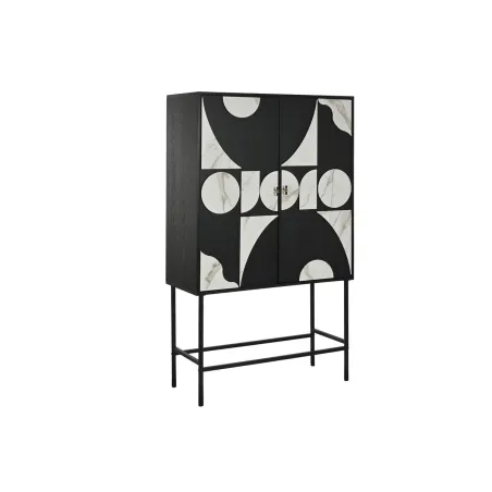 Skapītis Home ESPRIT Balts Melns Metāls Egle 100 x 40 x 170 cm