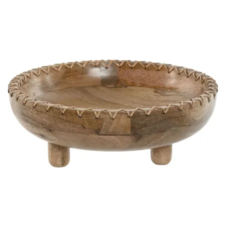 Lauakaunistus Home ESPRIT Naturaalne Mangopuit 25 x 25 x 9 cm