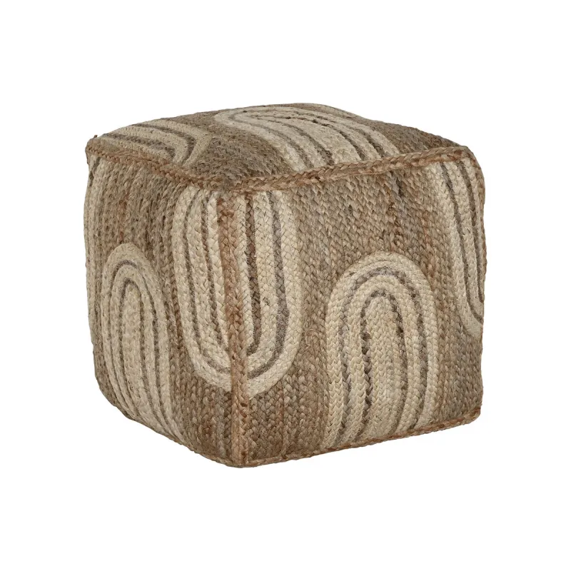Jalkatuki Home ESPRIT Beige Luonnollinen 45 x 45 x 45 cm
