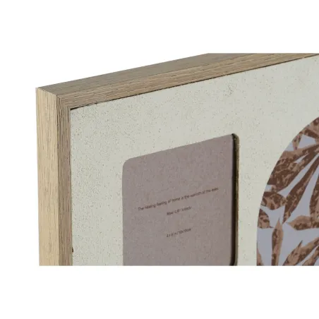 Kuvakehys Home ESPRIT Beige Kristalli Puu MDF Skandinaavinen 34 X 2 X 39 cm