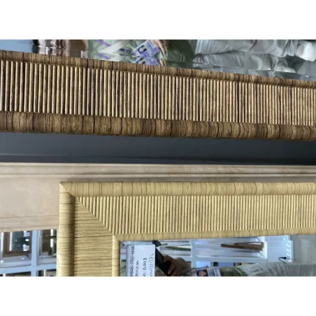 Sienas spogulis Home ESPRIT Bēšs Dabisks Scandi 60 x 2 x 90 cm (4 gb.)
