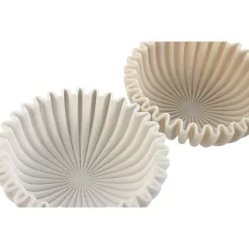 Galda rotājums Home ESPRIT Balts Bēšs Sveķi 20 X 20 X 6,5 cm (2 gb.)