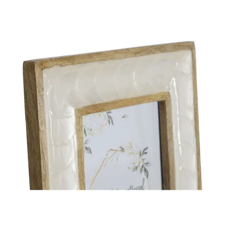Foto rāmis Home ESPRIT Balts Dabisks Perlamutrs Mango koks Moderns 21,5 x 2 x 27 cm