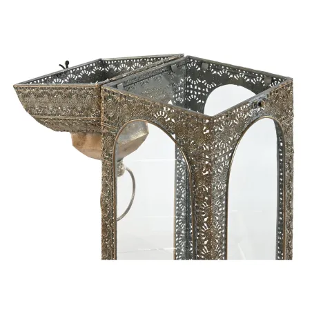 Žibintas Home ESPRIT Kullattu Metalli Kristalli Arabi Riisuttu 20 X 20 X 56 cm (2 Kappaletta)