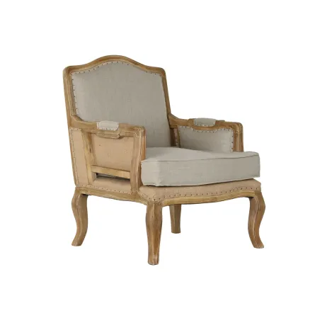 Nojatuoli Home ESPRIT Valkoinen Luonnollinen Mangopuu 72 x 80 x 95 cm