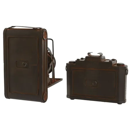 Dekoratīvās figūriņas Home ESPRIT Bronza Fotokamera Vintage 18 x 13,5 x 14 cm (2 gb.)