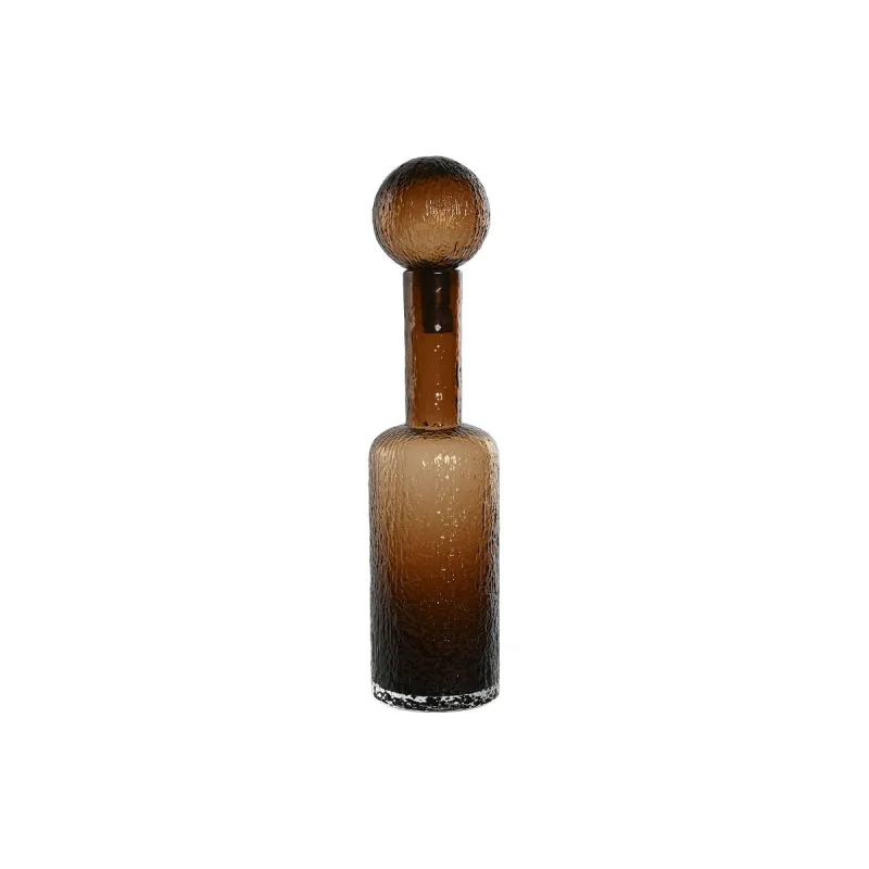 Vaza Home ESPRIT Ruda Stiklas Šiuolaikiškas 12,5 X 12,5 X 50,5 cm