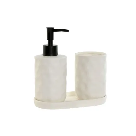 Набор для ванной Home ESPRIT Белый ABS Dolomite 17,5 x 9,5 x 18 cm 3 Предметы