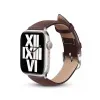 Crong Noble Band - Genuine Leather Strap for Apple Watch 38/40/41/42 mm (Espresso)