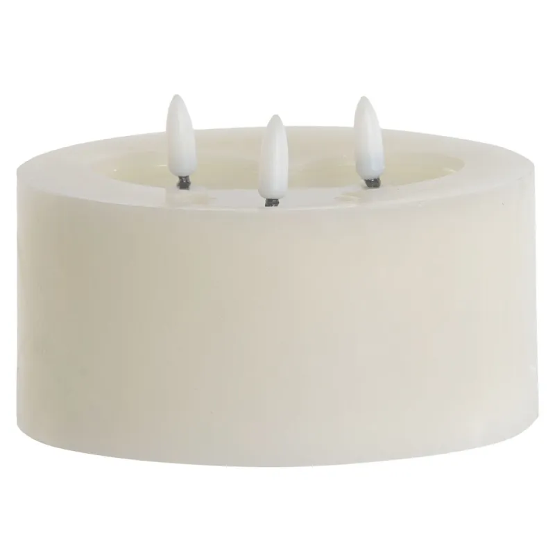 Svece LED Home ESPRIT Bēšs 15 x 15 x 7 cm (AA)