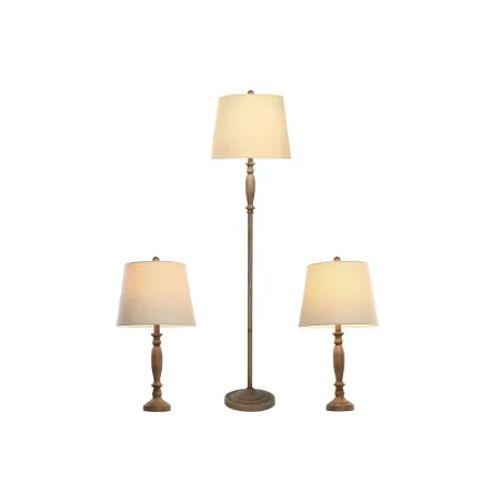 Lubinis šviestuvas Home ESPRIT Ruda Kreminė 50 W 220 V 38 x 38 x 150 cm (3 Dalys)