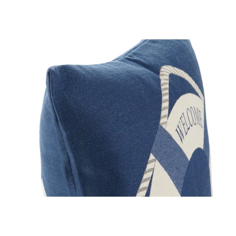 Cushion Home ESPRIT Blue White 45 x 10 x 45 cm (2 Units)