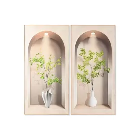 Paveikslas Home ESPRIT Aliuminis Medžio MDF 80 x 3,5 x 160 cm