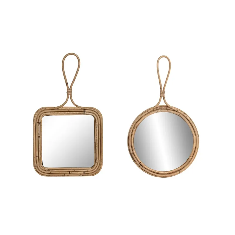 Настенное зеркало Home ESPRIT Натуральный 24 x 2,5 x 40 cm (2 штук)
