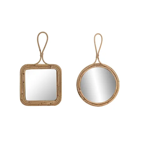 Настенное зеркало Home ESPRIT Натуральный 24 x 2,5 x 40 cm (2 штук)
