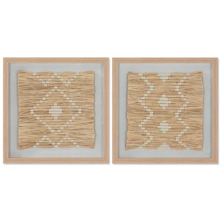 Paveikslas Home ESPRIT Rafija Stiklas 40 x 3 x 40 cm