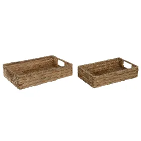 Paplāšu Komplekts Home ESPRIT Dabisks Tropiskais 40 x 26 x 9 cm (2 gb.)