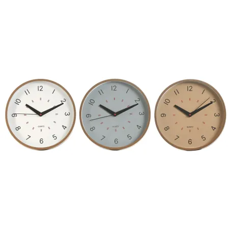 Настенное часы Home ESPRIT Белый Бежевый Серый PVC 30 x 4 x 30 cm (3 штук)