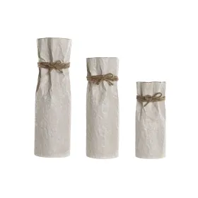 Набор из 3 Ваз Home ESPRIT Бежевый Металл Веревка 17 x 17 x 54 cm (3 Предметы)