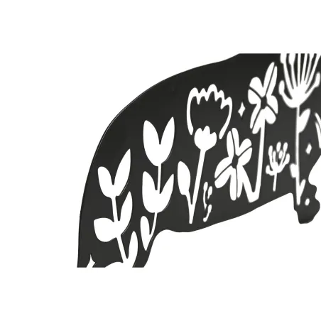 Wall Decoration Home ESPRIT Black Dog 40 x 1 x 33 cm (4 Units)