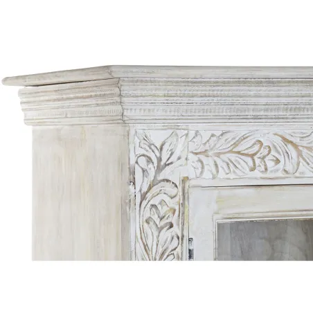 Display Stand Home ESPRIT White Crystal Mango wood 100 x 45 x 180 cm
