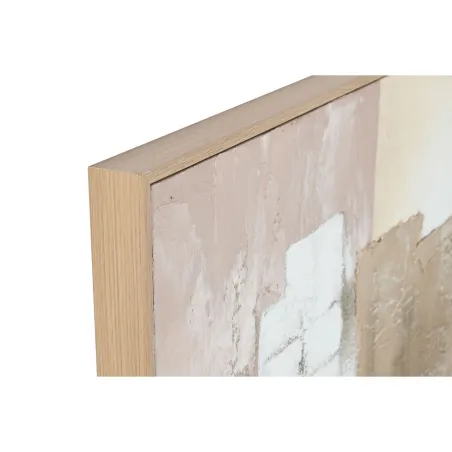 Kangas Home ESPRIT Valkoinen Beige Abstrakti Kaupunki 92 x 4,5 x 121,5 cm (2 osaa)