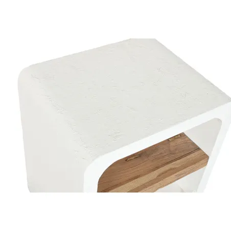 Yöpöytä Home ESPRIT Valkoinen Luonnollinen 50 x 40,5 x 55,5 cm