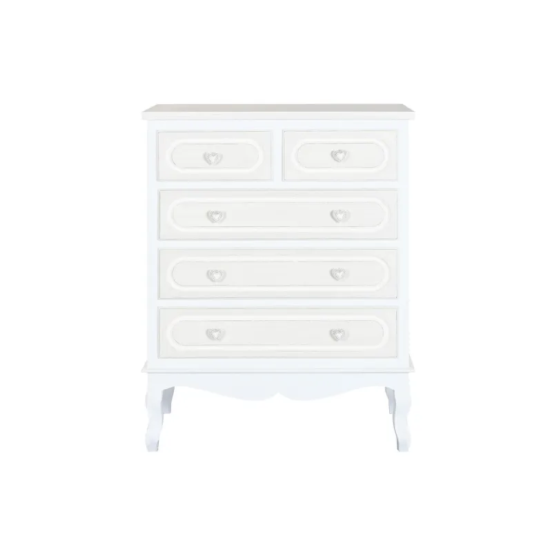 Lipasto Home ESPRIT Valkoinen Beige Romanttinen 80 x 42 x 105 cm