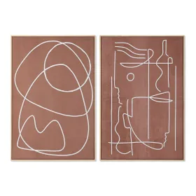 Картина Home ESPRIT Деревянный Полотно 82,6 x 4,3 x 122,6 cm 83 x 4,3 x 123 cm (2 штук)