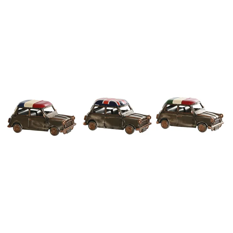 Dekoratīvās figūriņas Home ESPRIT Bronza Sudrabains Automobilis Vintage 17 x 9 x 8 cm (3 gb.)