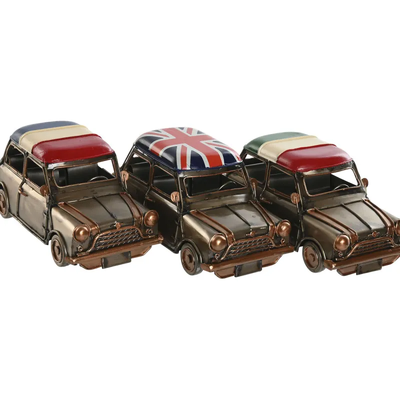 Dekoratīvās figūriņas Home ESPRIT Bronza Sudrabains Automobilis Vintage 17 x 9 x 8 cm (3 gb.)