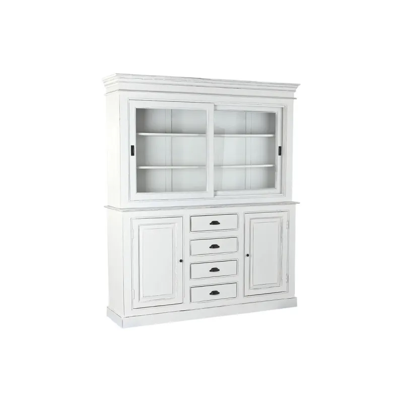 Displejaj stends Home ESPRIT Balts Stikls Mango koks 170 x 45 x 200 cm