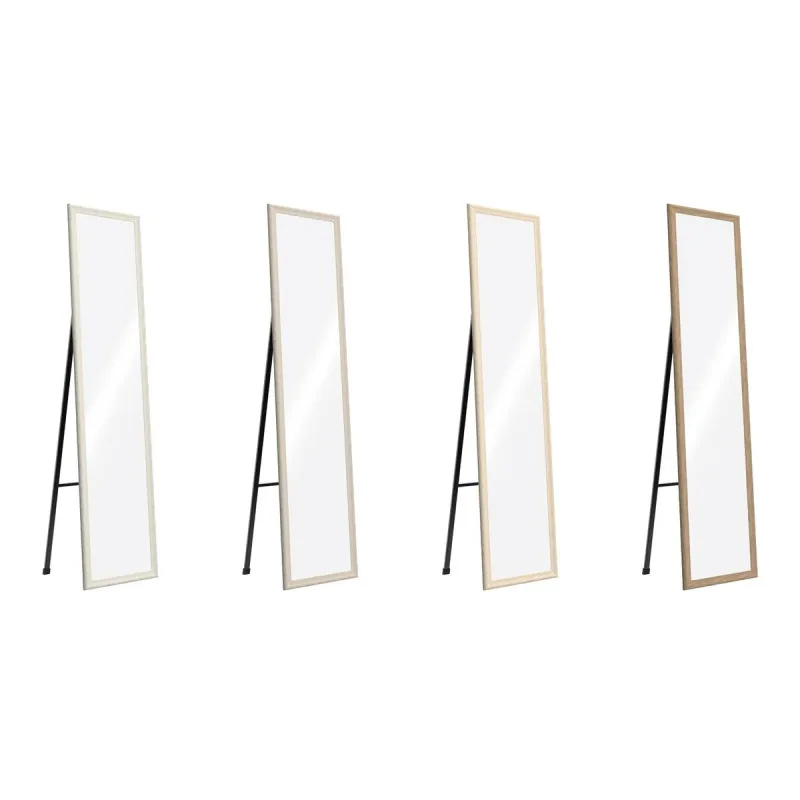 Riietumispeegel Home ESPRIT Pruun Beež Hall Kristall polüstüreen 35,5 x 40 x 156 cm (4 Ühikut)
