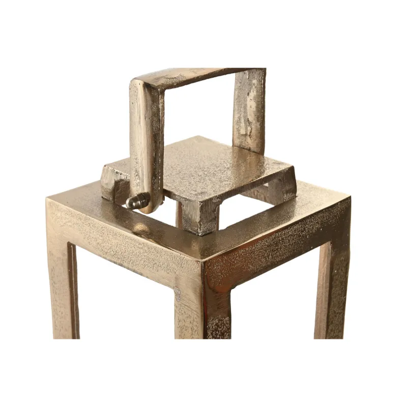 Žibintas Home ESPRIT Auksinis Aliuminis Stiklas Šiuolaikiškas 15 x 15 x 59 cm