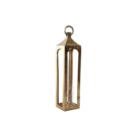 Фонарь Home ESPRIT Позолоченный Алюминий Стеклянный Араб 14 x 14 x 65 cm